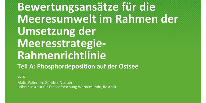 Cover der Publikation TEXTE 39/2021 Entwicklung ausgewählter Indikatoren und Bewertungsansätze für die Meeresumwelt im Rahmen der Umsetzung der Meeresstrategie-Rahmenrichtlinie: Teil A Phosphordeposition auf der Ostsee