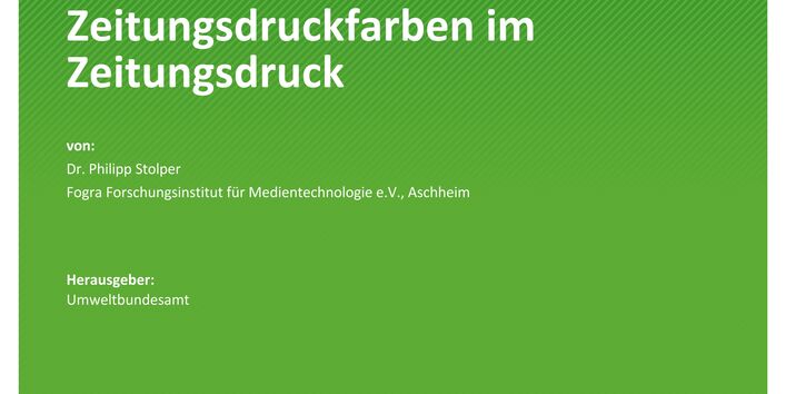 Titelseite der Publikation 99/2021 Weiterentwicklung und Einsatz mineralölfreier Zeitungsdruckfarben im Zeitungsdruck