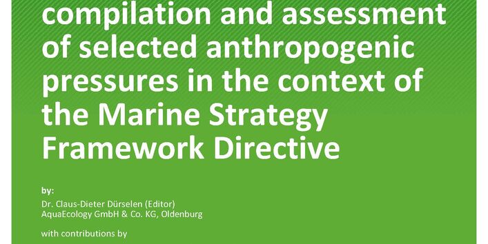 Cover of publication TEXTE 111/2021 Development of concepts and methods for compilation and assessment of selected anthropogenic pressures in the context of the Marine Strategy Framework Directive