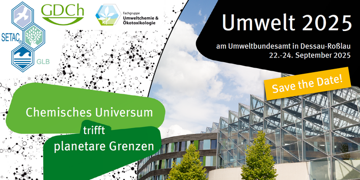 Grafik zu der geemeinsamen Jahrestagung „Umwelt 2025“ des SETAC GLB e.V. und der GDCh-Fachgruppe „Umweltchemie & Ökotoxikologie“