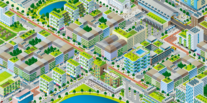 Grafik Stadt für Morgen