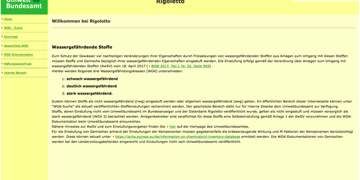 Die Startseite des Onlineangebots Rigoletto