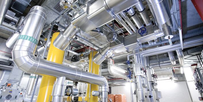 Klimaanlage mit Wärmerückgewinnung Industriegebäude