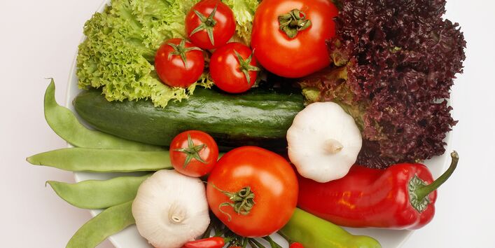 Gemüse- und Salatteller