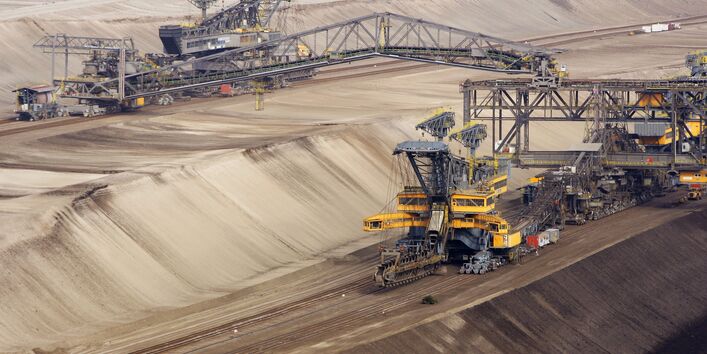 Braunkohleförderung im Tagebau