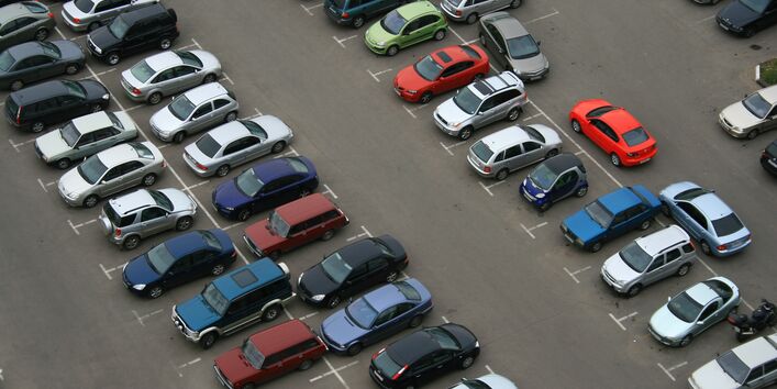 Luftaufnahme Parkplatz