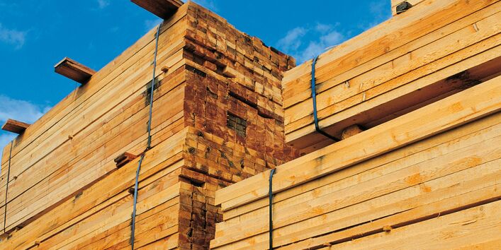 Holzlatten zum Hausbau