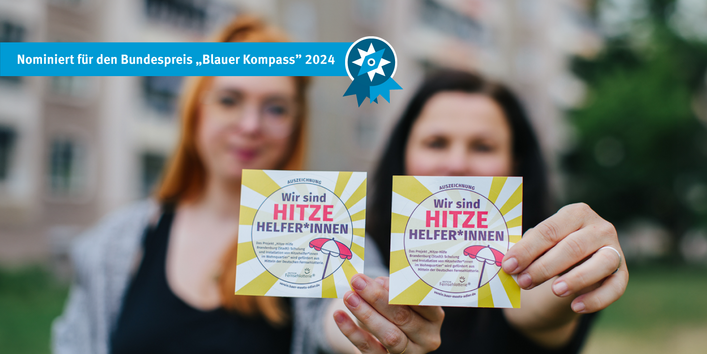 Das Bild zeigt die Auszeichnung als Hitzerhelfer*in