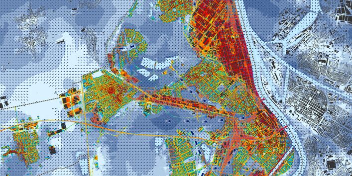 Ausschnitt Klimaanalyse Ludwigshafen