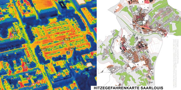 Hitzegefahrenkarte Saarlouis