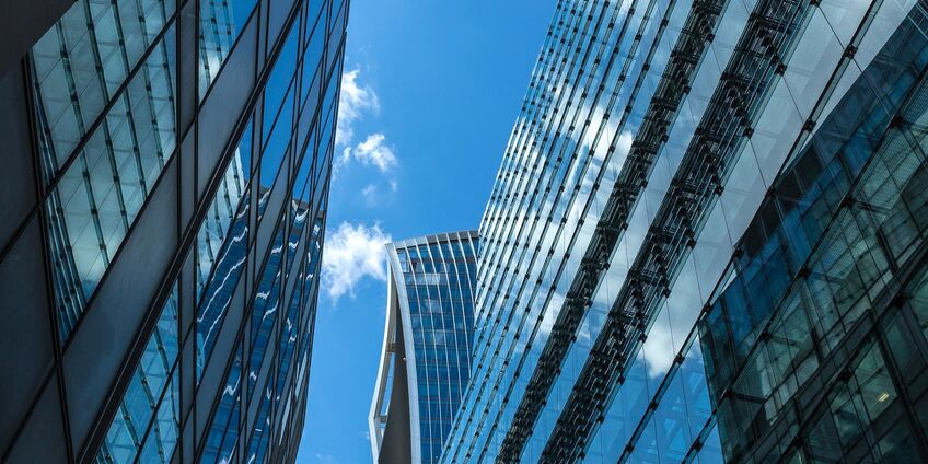 Eine moderne Häuserfassade