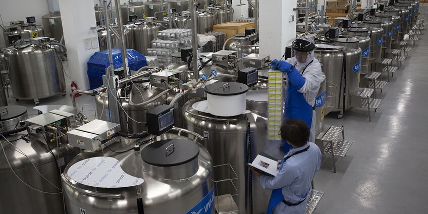 Korean specimen bank archive including lab workers