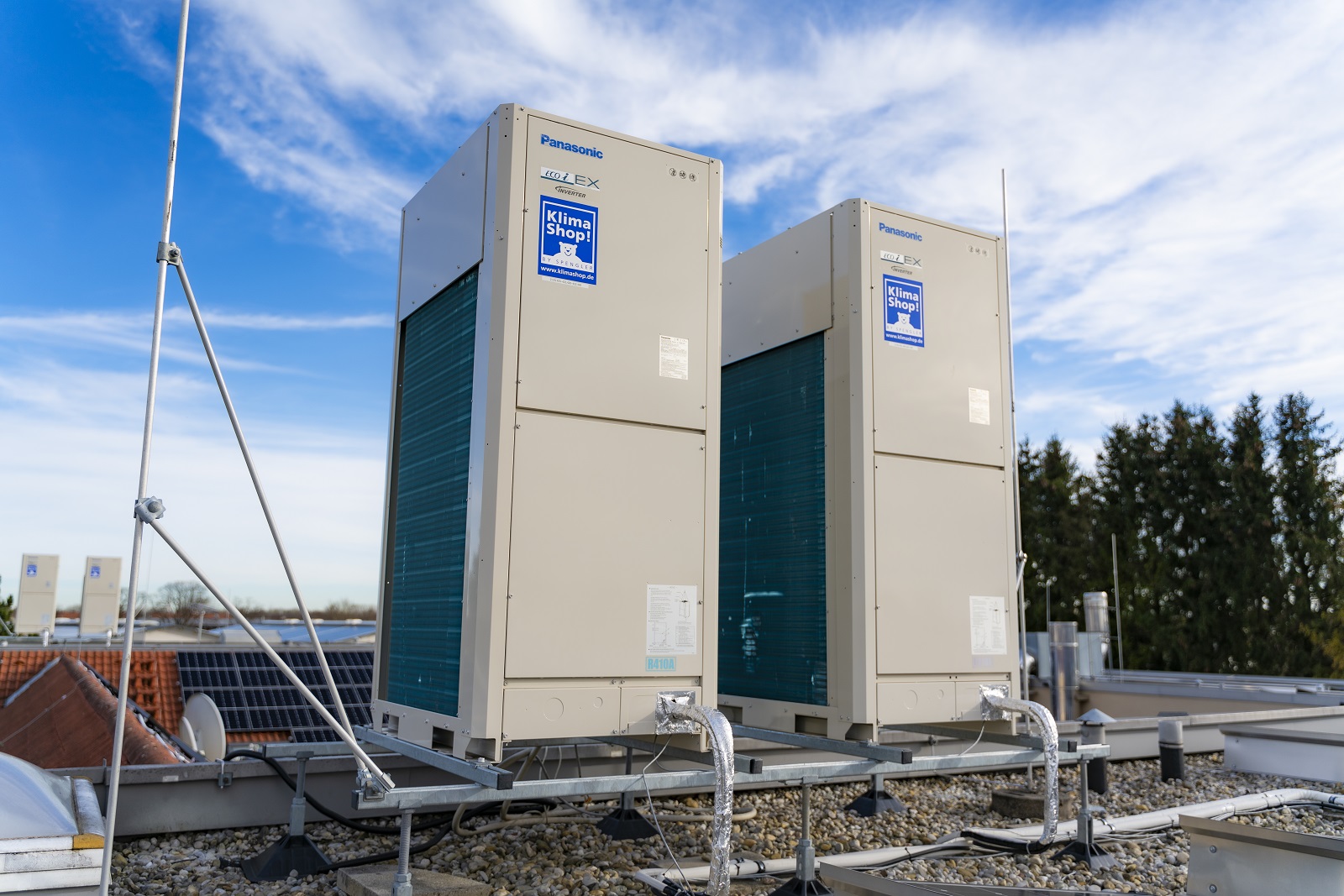 VRF Wärmepumpe auf dem Dach 