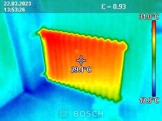 Wärmebild Gussheizkörper